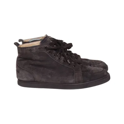 Bottes à lacets (Louis Orlato Flat) de Christian Louboutin Daim