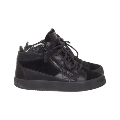 Bottes à lacets (Noir) de Giuseppe Zanotti Daim, Cuir