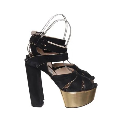 Højhælede sandaler (Sort, Guld) fra Prada