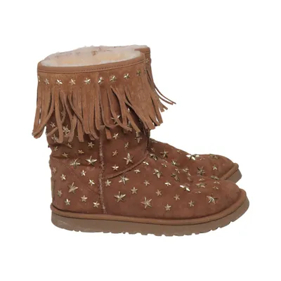 Enkellaarzen (Star Fringe) van UGG x Jimmy Choo Leer