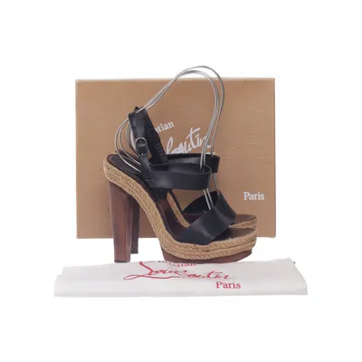 High heel sandals (Black, Brown) from Christian Louboutin Leather