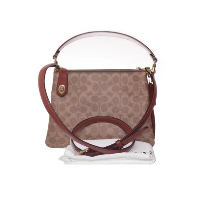 Handbag (Brown, Beige) from Coach Leather