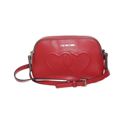 Shoulder-bag (Quilted Double Heart Shoulder Bag) from Love Moschino Faux leather