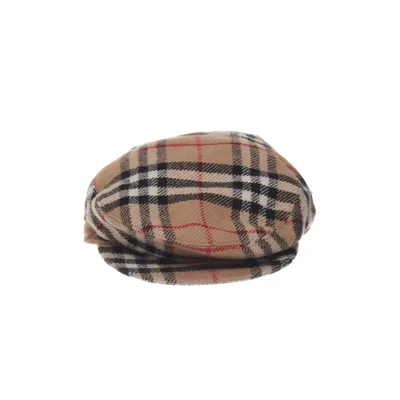 Flat cap (Beige, Flerfarvet) fra Burberry Viscose, Uld
