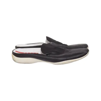 Pantoletten (Schwarz) von Prada Linea Rossa Leder