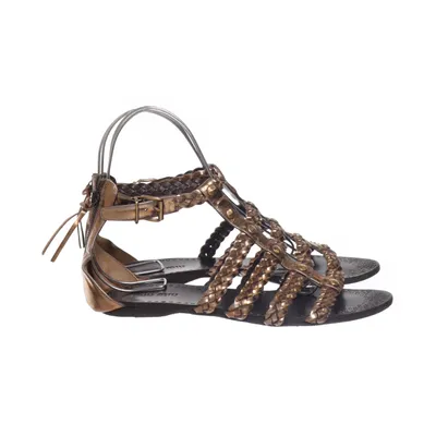Gladiatorsandaler (Brun, Guldfärgad) från Miu Miu
