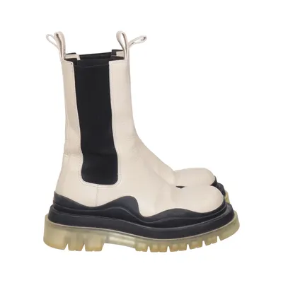 Bottines Chelsea (Blanc, Noir) de Bottega Veneta