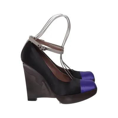 Chaussure compensées (Noir, Bleu, Gris) de Marni Cuir