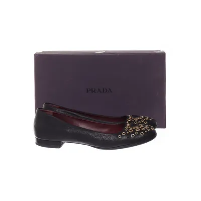 Ballet flats (Black) from Prada Leather