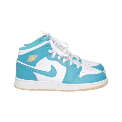 Baskets (1 Mid "Aquatone") de Nike Air Jordan Cuir