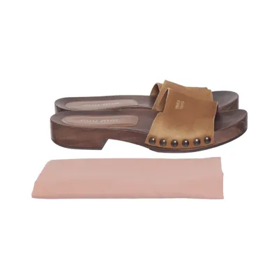 Clogs (Brown) from Miu Miu