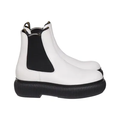 Chelsea boots (White, Black) from Lanvin