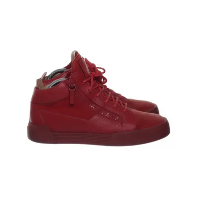 Sneakers (Shark Mid Rise Sneakers Red) från Giuseppe Zanotti Mocka, Skinn