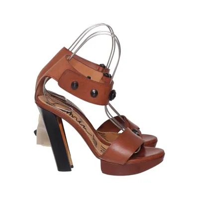 High heel sandals (Brown) from Lanvin Leather