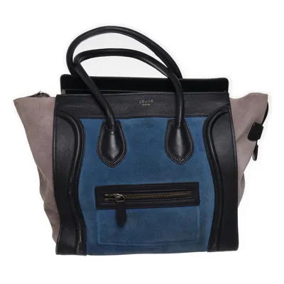 Handväska (Blue Nano Luggage ) från Céline Skinn, Mocka