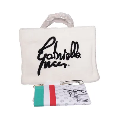 Sac à bandoulière (Blanc, Noir) de Gabriella K. Coton, Polyester