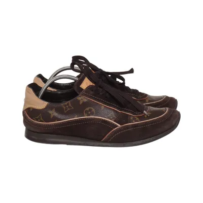 Sneakers (Bruin) van Louis Vuitton Leer, Polyester