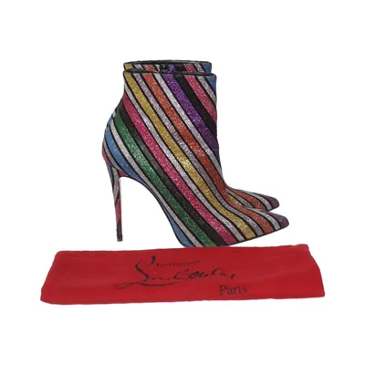 Laarzen met hak (So Kate Glitter Rainbow Striped Booty Booties) van Christian Louboutin