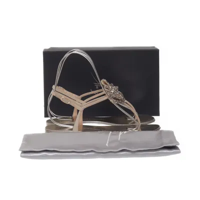 Sandaler (Beige, Guldfärgad) från Giuseppe Zanotti Skinn