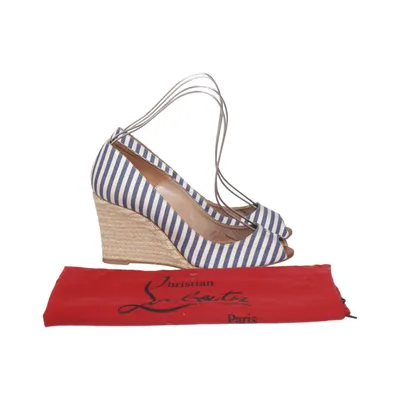 Sleehakken (Blauw, Wit) van Christian Louboutin