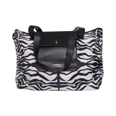 Skuldertaske (Sort, Hvid) fra Roberto Cavalli Polyurethan