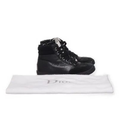 Laced boots (Black) from Dior Leather, Suede