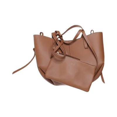 Handbag (Brown) from Polène Leather