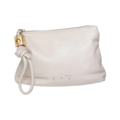 Handtas (Slider-25 Pouch) van Off-White Leer