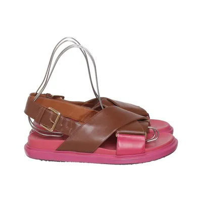 Sandals (Brown, Pink) from Marni Leather