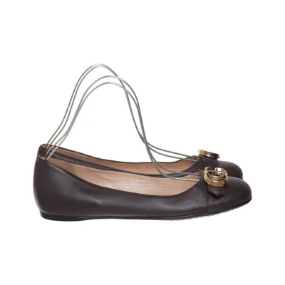 Ballerines (Marron) de Gucci Cuir