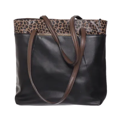 Handtas (Zwart, Bruin, Meerkleurig) van Roberto Cavalli Polyester, Polyurethaan