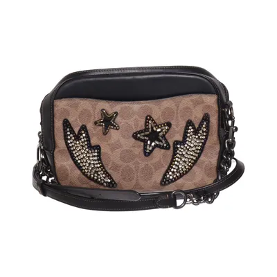 Shoulder-bag (Black, Beige) from Coach Leather