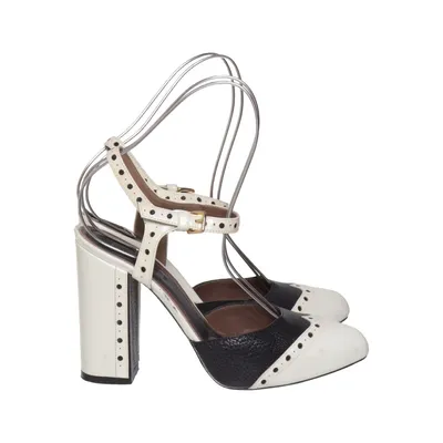 High heel sandals (White, Black) from Marni Leather