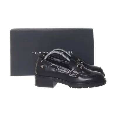 Loafers (Zwart) van Tommy Hilfiger Leer