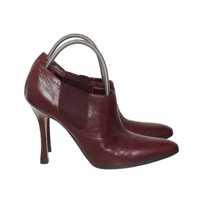 Bottes à talons (Rouge) de Manolo Blahnik Cuir