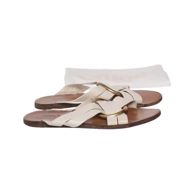 Mules (Blanc, Marron) de Chloé Cuir