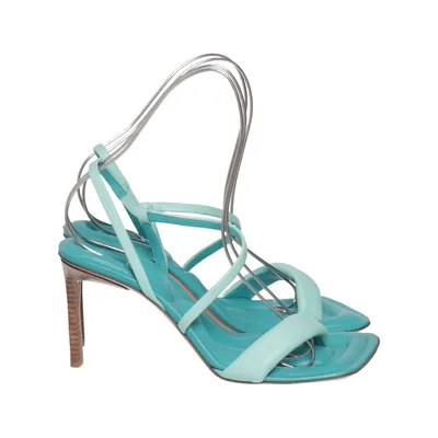 Sandales à talons hauts (Turquoise) de Jacquemus Cuir