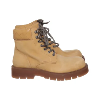 Bottes à lacets (Beige, Marron) de Bottega Veneta Cuir