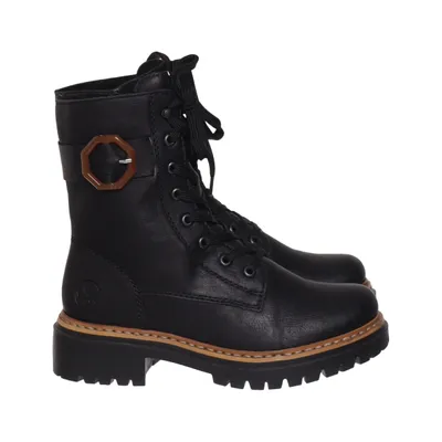 Laced boots (Black) from Rieker Leather