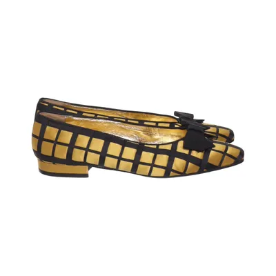 Ballerines (Jaune, Noir) de Moschino Cuir