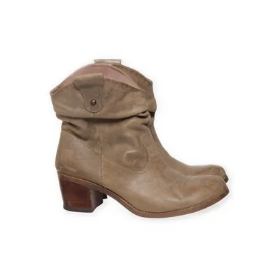 Laarzen met hak (Beige) van Lavorazione Artigiana Leer
