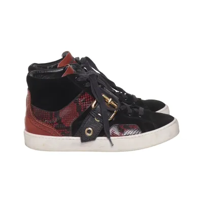 Sneakers (Black, Red) from Burberry Leather