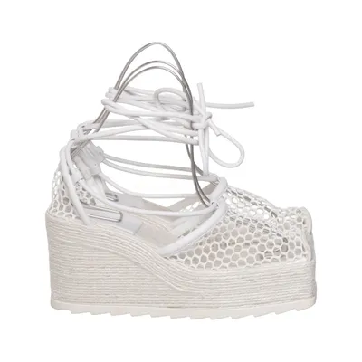 Sleehakken (Wit, Beige) van Bottega Veneta Leer