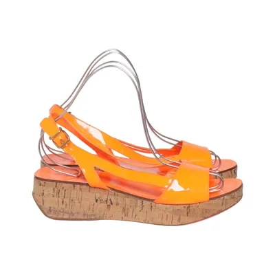 Kilehælssko (Orange) fra Miu Miu Læder
