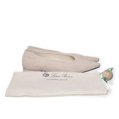 Ballerinaskor (Beige) från Loro Piana Mocka