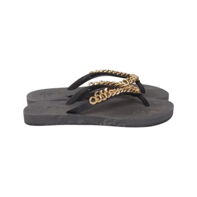 Teenslippers (Zwart, Goud) van Giuseppe Zanotti