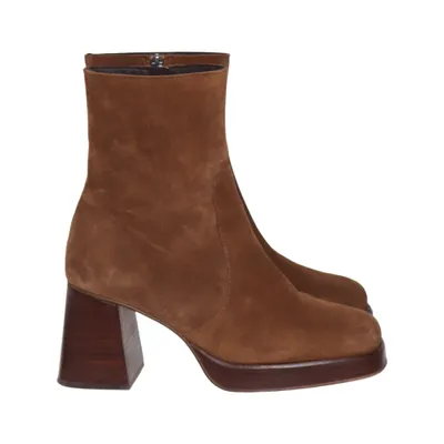 Bottes à talons (Marron) de Jonak Cuir