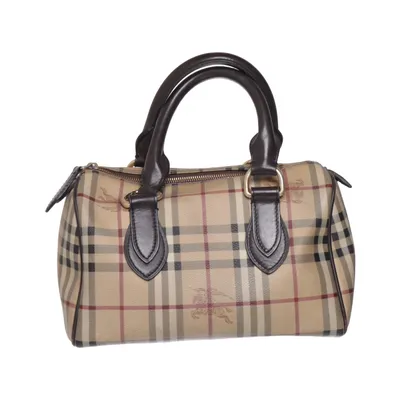 Handbag (Haymarket Check Boston Bag ) from Burberry Leather