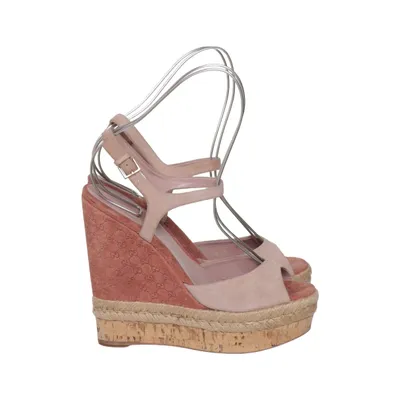 Chaussure compensées (Wedge Platform Ankle Strap Sandals) de Gucci Daim