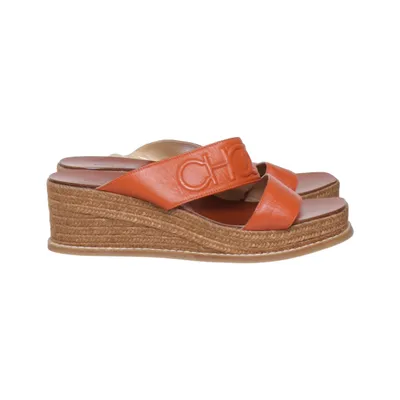 Chaussure compensées (Orange) de Jimmy Choo Cuir